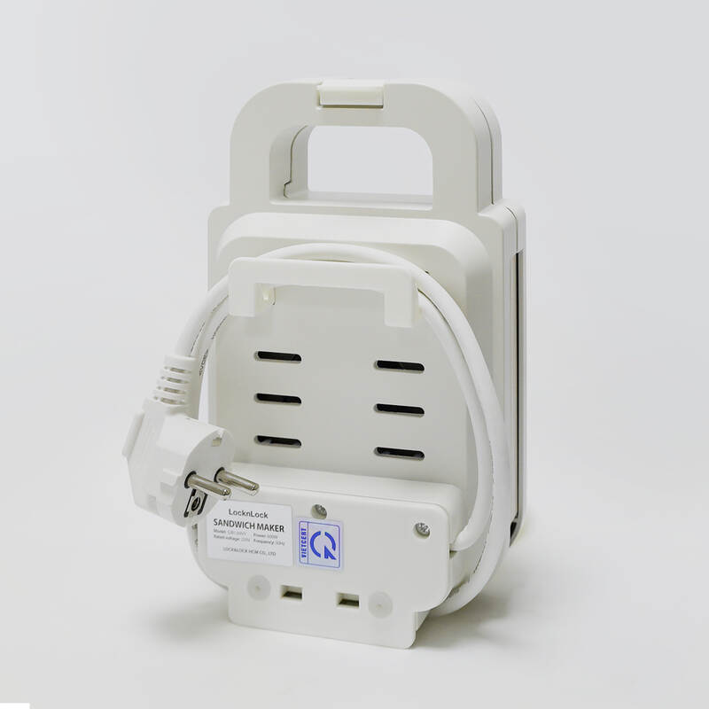 Máy Kẹp Nướng Bánh Locknlock Bianco Sandwich Maker - 220V, 50Hz, 600W - Màu Ngà - EJB126IVY, , large image number null